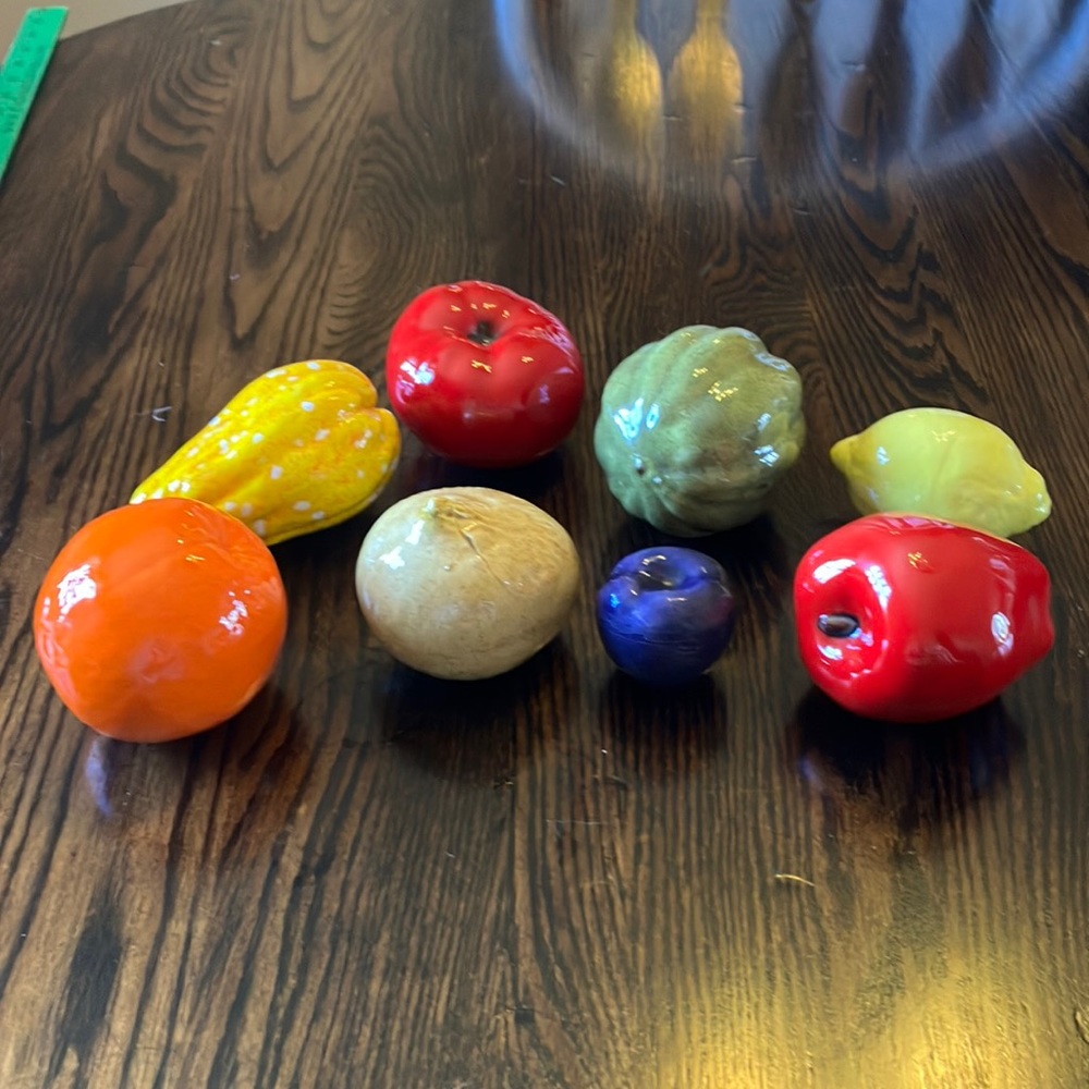 Lot of Ceramic Vintage Fruit/Vegetable Decor